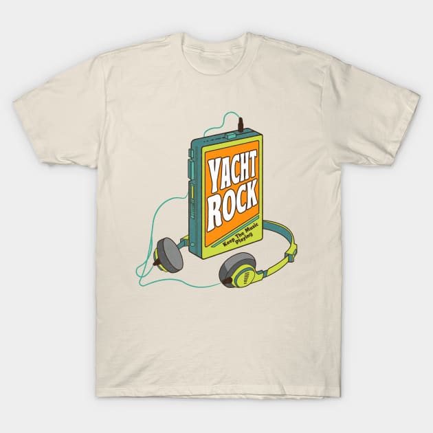 Yacht Rock / Retro Walkman Design / Retro Music Art T-Shirt by EliseOB